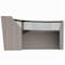 Linea Italia Curved Reception Desk 2 Units, Clear Panel, 124 inW x 49 inD, Ash ZUD316 - alternate 3